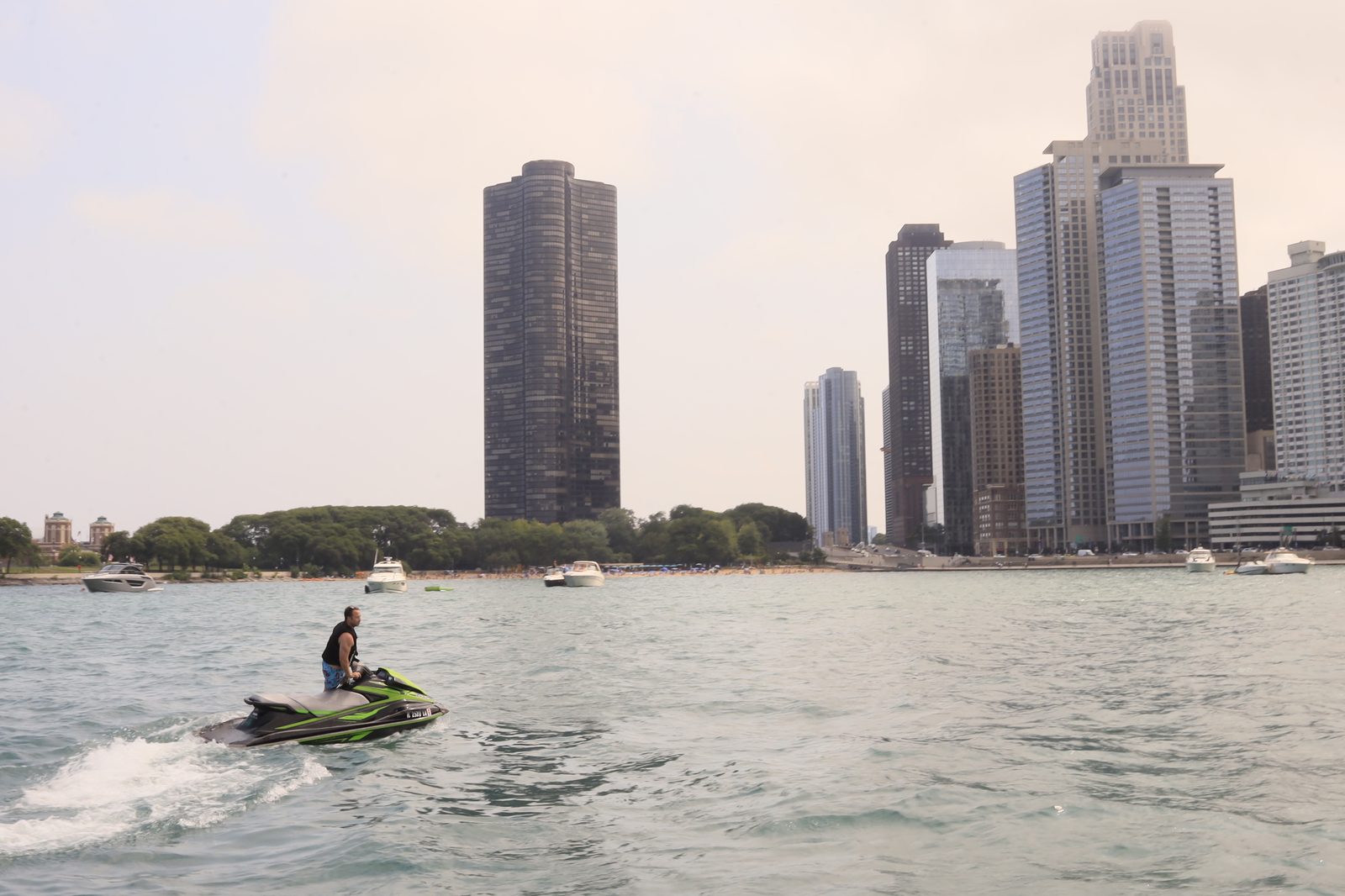 City skyline from the water